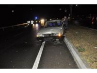 Otomobille motosiklet çarpıştı: 2 yaralı