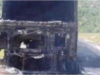 Teröristler Diyarbakır'da Altınekinli sürücünün tırını yaktı