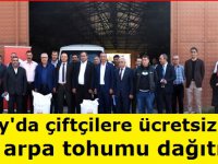 Aksaray'da çiftçilere ücretsiz olarak 40 ton arpa tohumu dağıtıldı