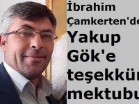 Çamkerten'den Yakup Gök'e teşekkür mektubu