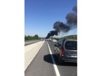 Konya’da mühimmat yüklü kamyonda yangın