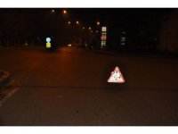 Konya’da uygulama yapan polise otomobil çarptı