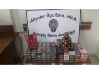 Polisin durdurduğu otomobilde 20 kilo kaçak nargile tütüne ele geçirildi
