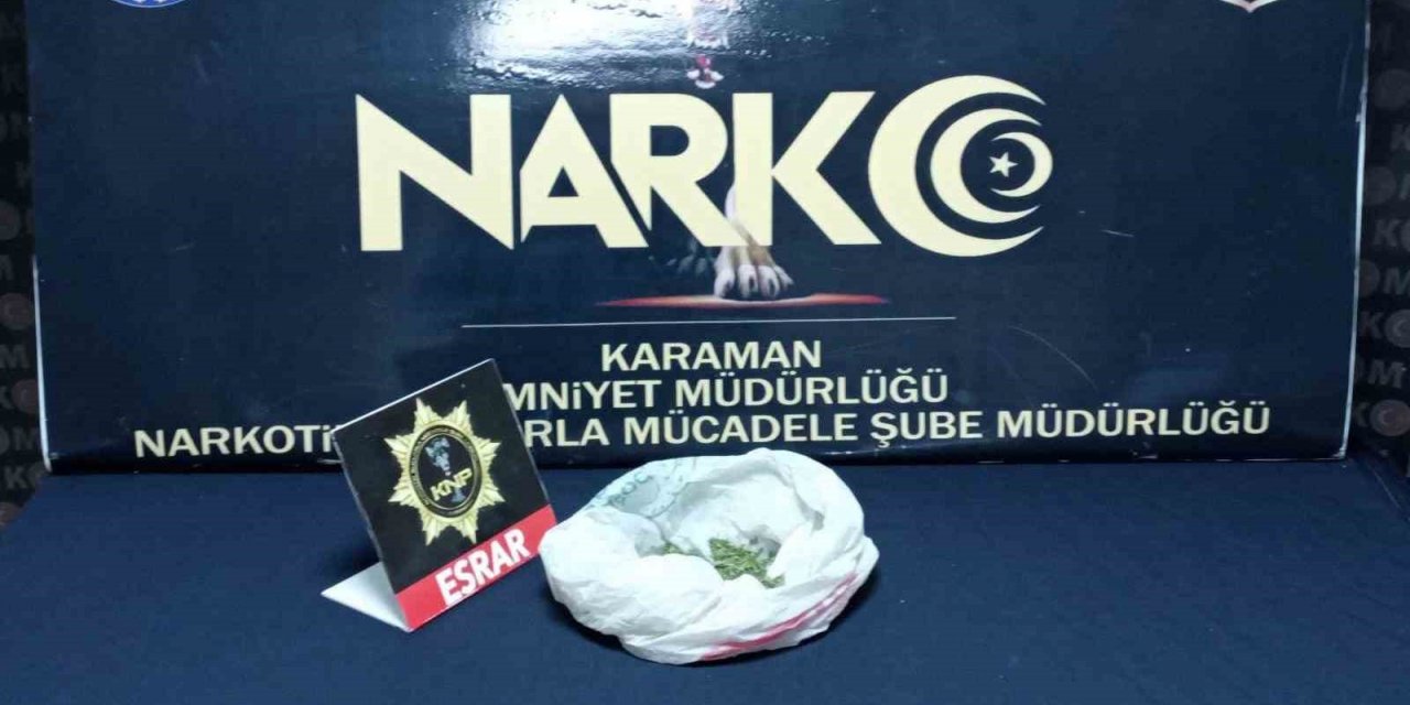Karaman’daki uyuşturucu operasyonunda 1 tutuklama