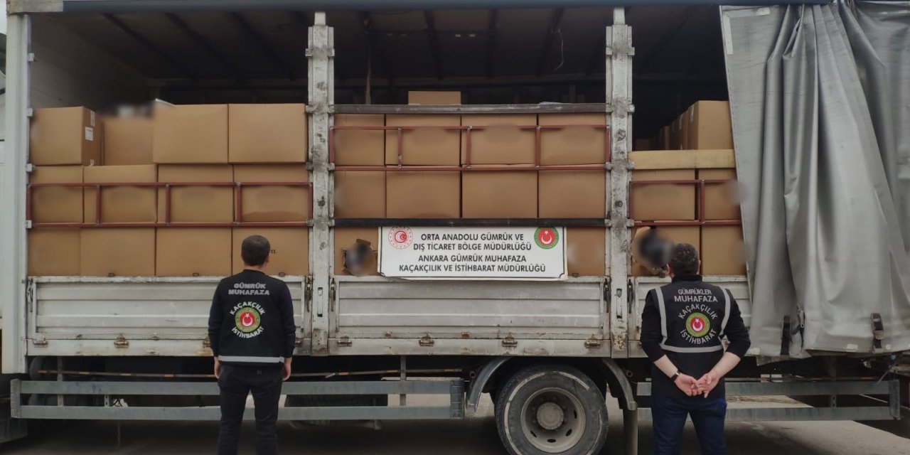 Ankara’da 3 ton 600 kilo kaçak tütün ele geçirildi