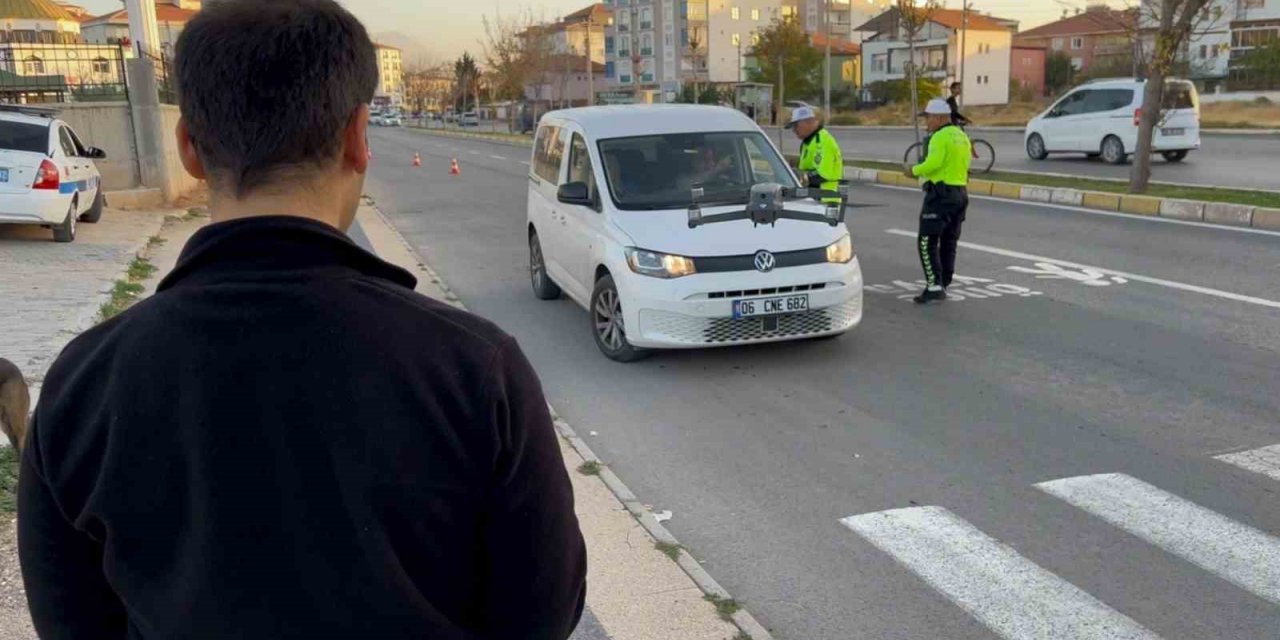 Aksaray polisinden dron ile şok uygulama