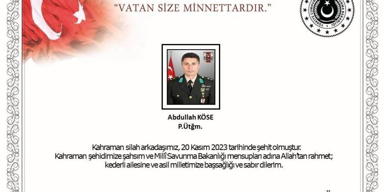 Ankara’ya şehit ateşi düştü