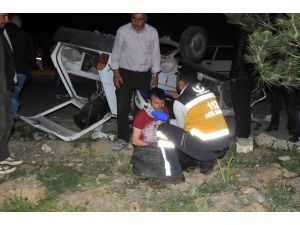 Konya’da otomobil takla attı: 3 yaralı