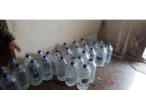 Aksaray’da 222 litre sahte içki ele geçirildi