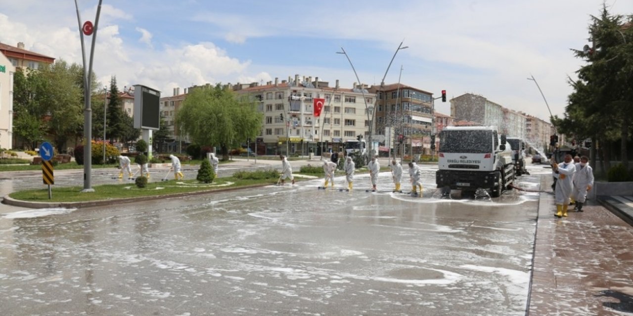 Ereğli cadde ve sokakları pırıl pırıl oldu