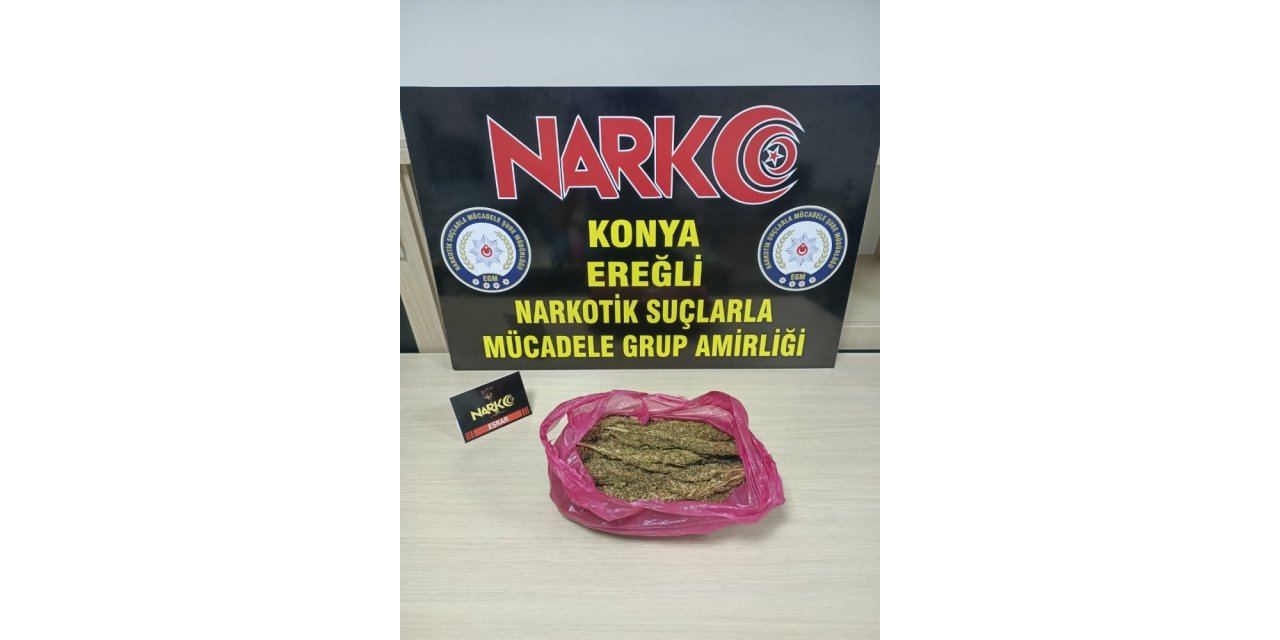 Konya’da 816 gram esrar ele geçirildi