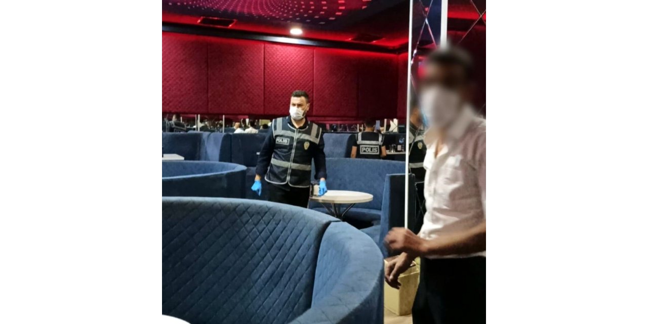 Konya’da Covid-19 denetimlerinde iş yeri mühürlendi, şahıslara işlem yapıldı