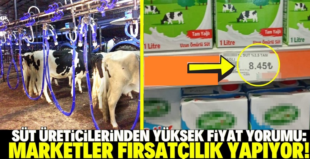 1 litrelik sütün fiyatı 8 TL’ye dayandı