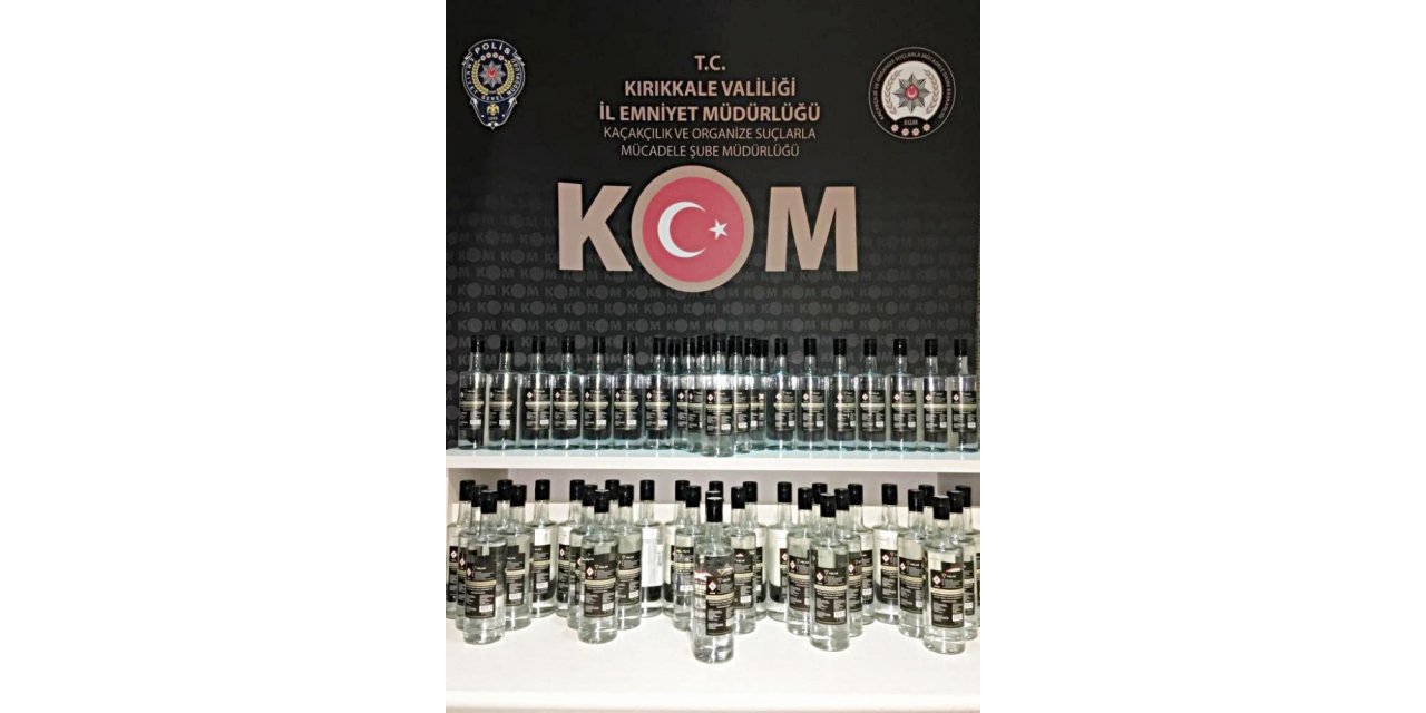 Kırıkkale’de 56 litre sahte etil alkol ele geçirildi