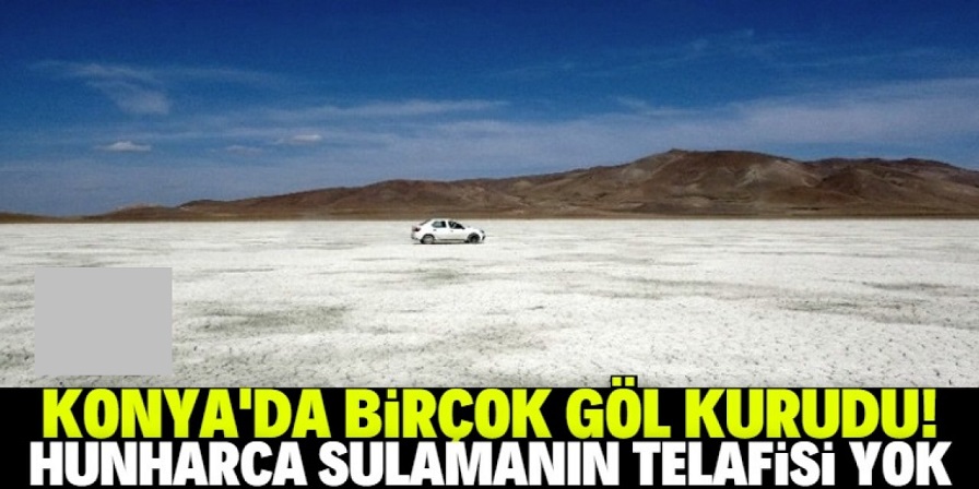 Konya'da birçok göl kurudu diğerleri tehlikede!