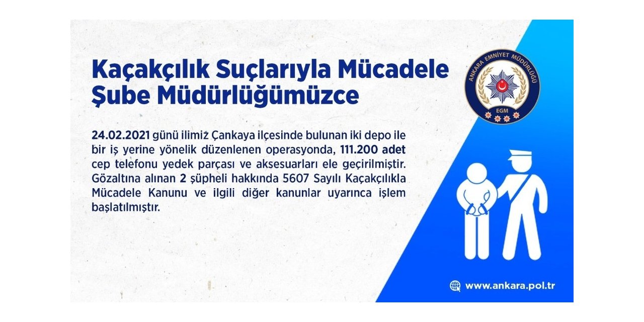 Başkentte kaçakçılara ağır darbe