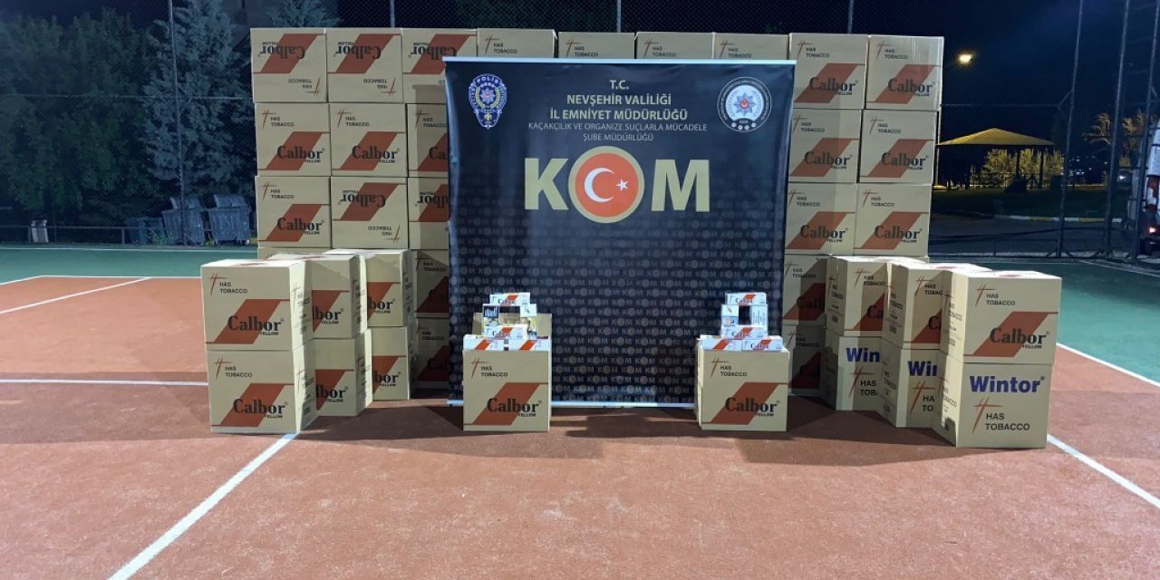 Nevşehir’de 1 milyon 590 bin adet makaron ele geçirildi