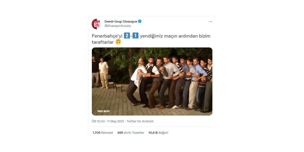 Sivasspor’dan Fenerbahçe galibiyeti sonrası paylaşım!