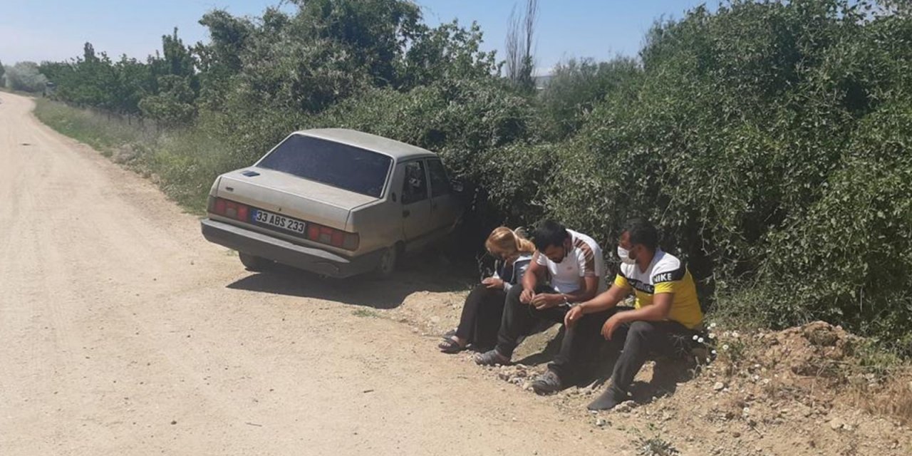 Hırsızlık şüphelileri kaçarken kaza yaptı, biri riskli grupta 3 kişi yakalandı