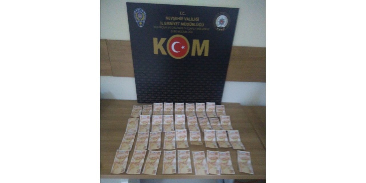 Nevşehir’de 36 adet sahte 50 liralık banknot ele geçirildi