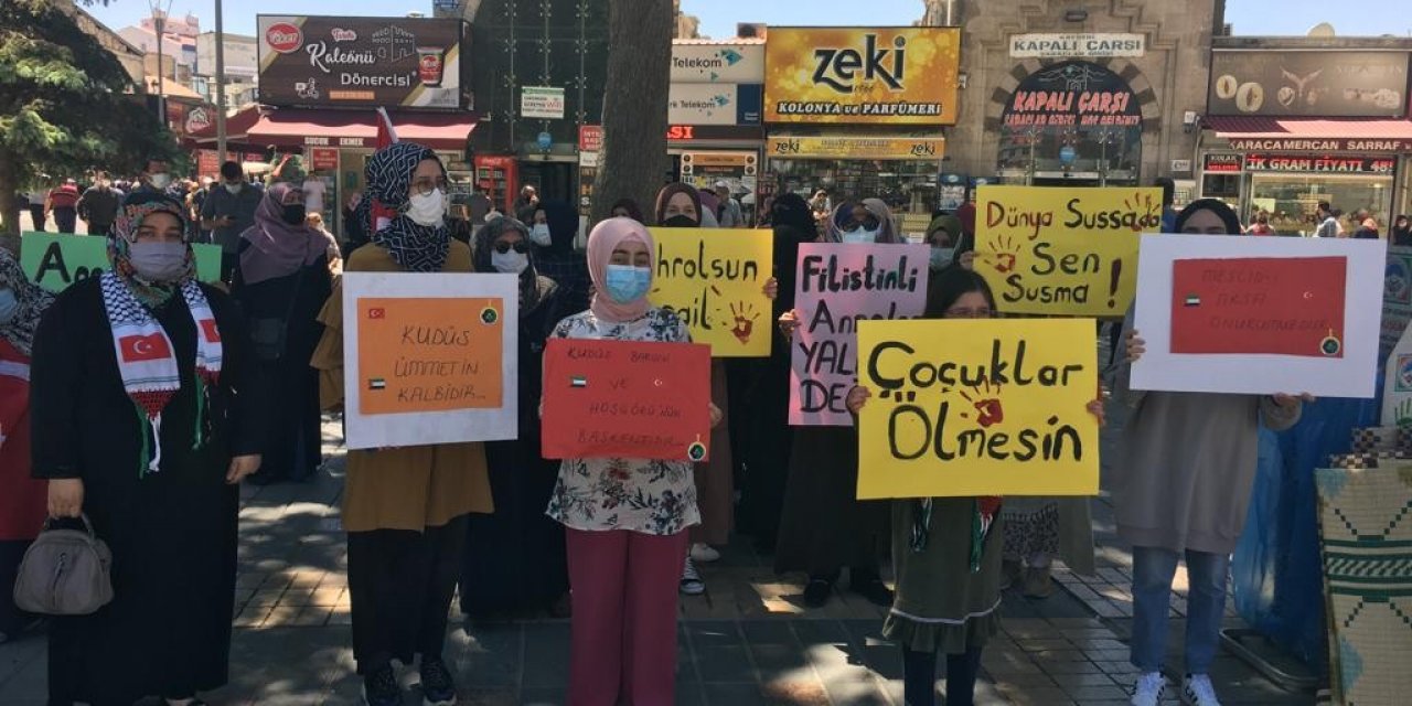 Kayserili annelerden Filistin’e destek