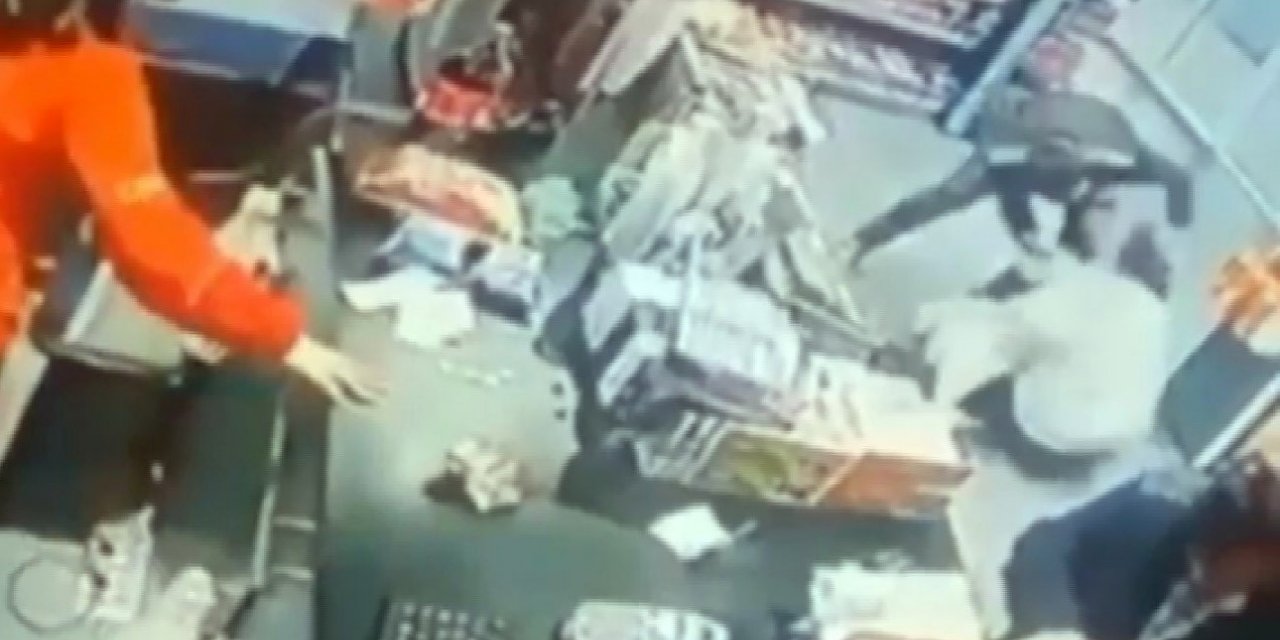 Kadına şiddet güvenlik kamerasında