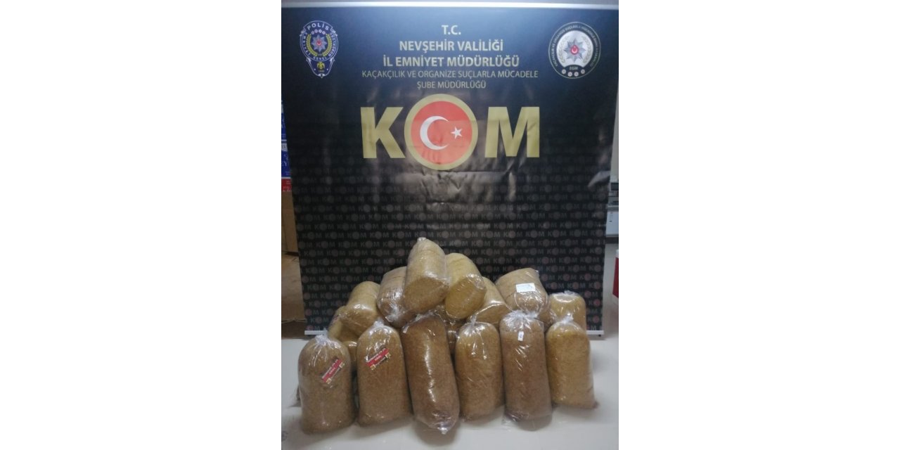 Nevşehir’de 117 kilogram kıyılmış tütün ele geçirildi