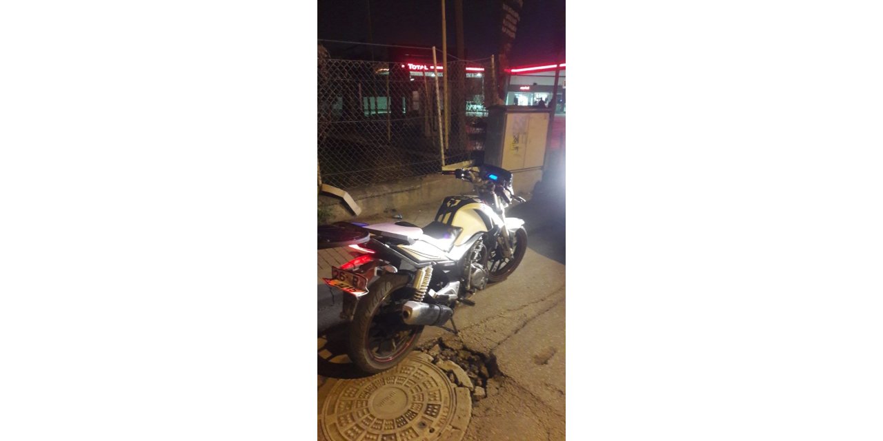 Çalıntı motosiklet petrol istasyonunda bulundu