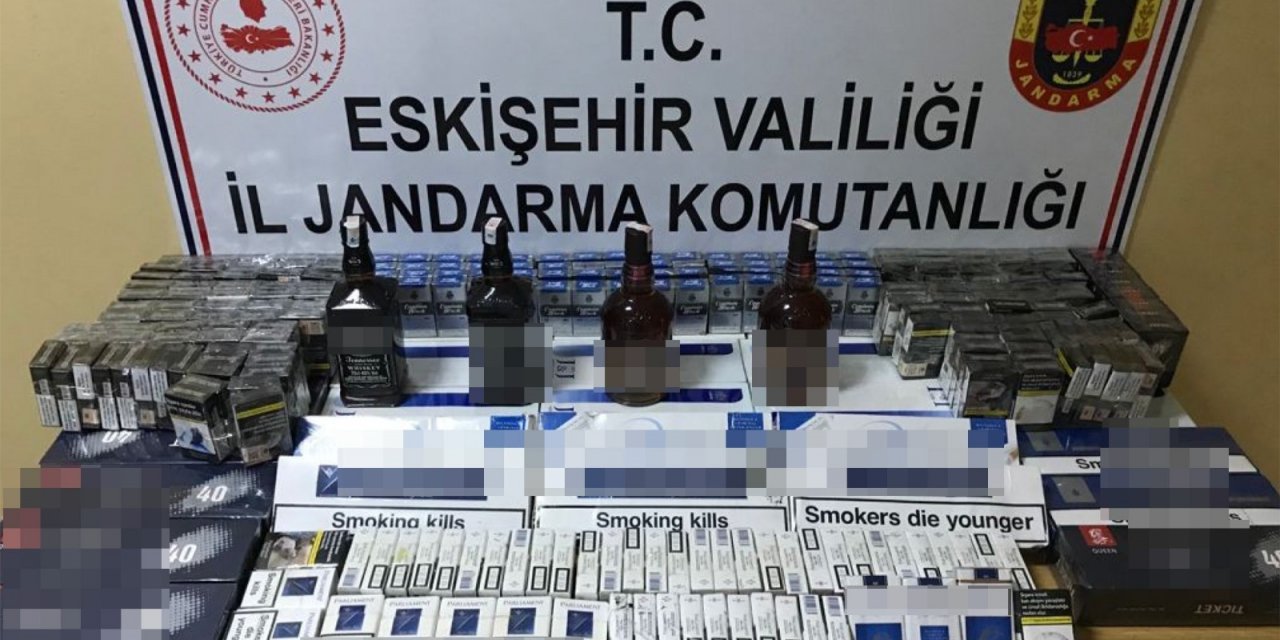 Jandarmadan kaçak sigara ve içki operasyonu