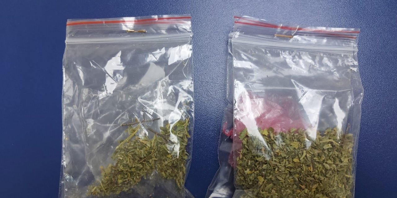 Polisin şüphelenerek arama yaptığı 2 kişinin üzerinden uyuşturucu çıktı