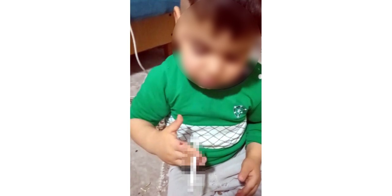 Annenin çocuğuna işkencesi kamerada