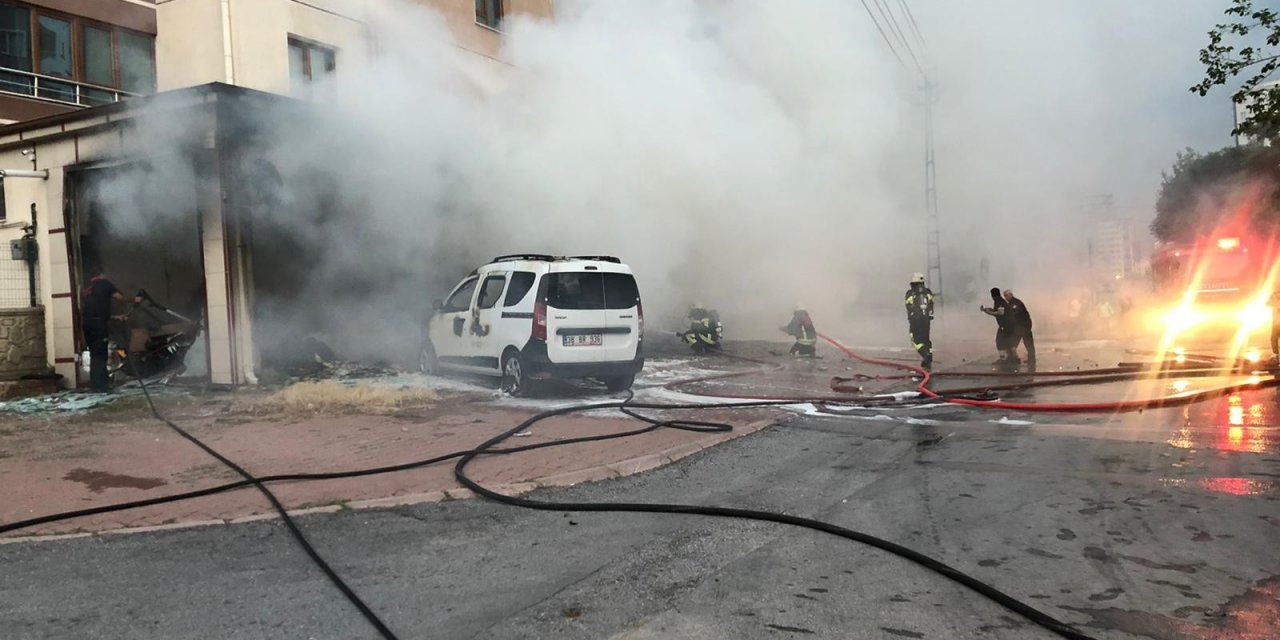Kayseri’de yangın