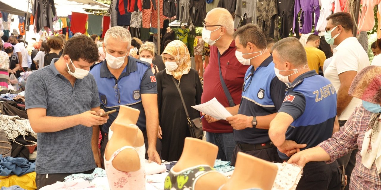 Zabıta bu sefer pazarcıların tahsis alanlarını denetledi
