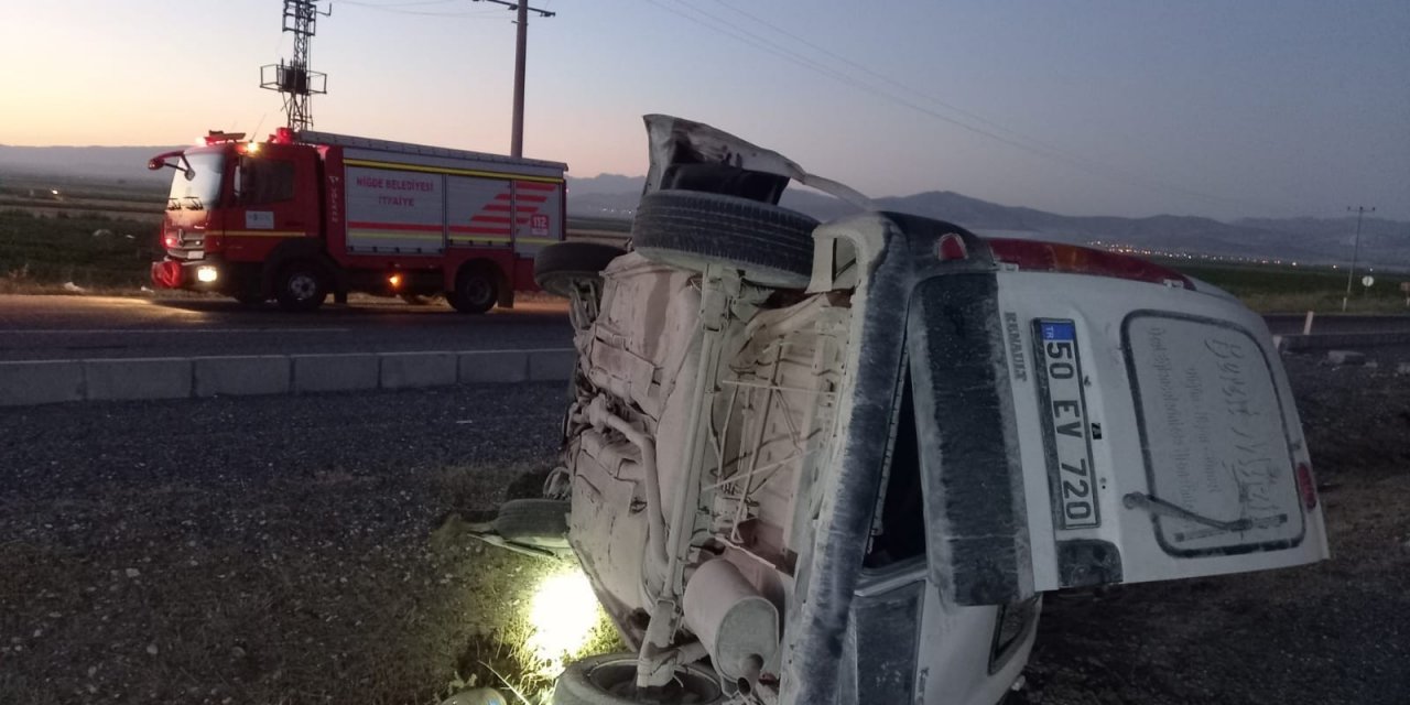 Otomobil takla attı 1’i ağır 2 yaralı