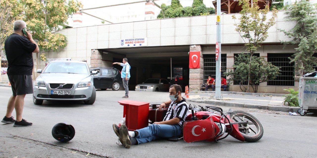 Başkent’te motosikletli kurye kazası: 1 yaralı