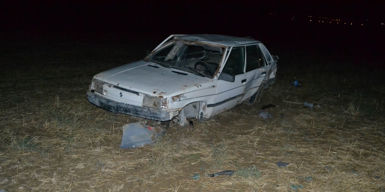 Kontrolden çıkan otomobil takla attı: 1 yaralı