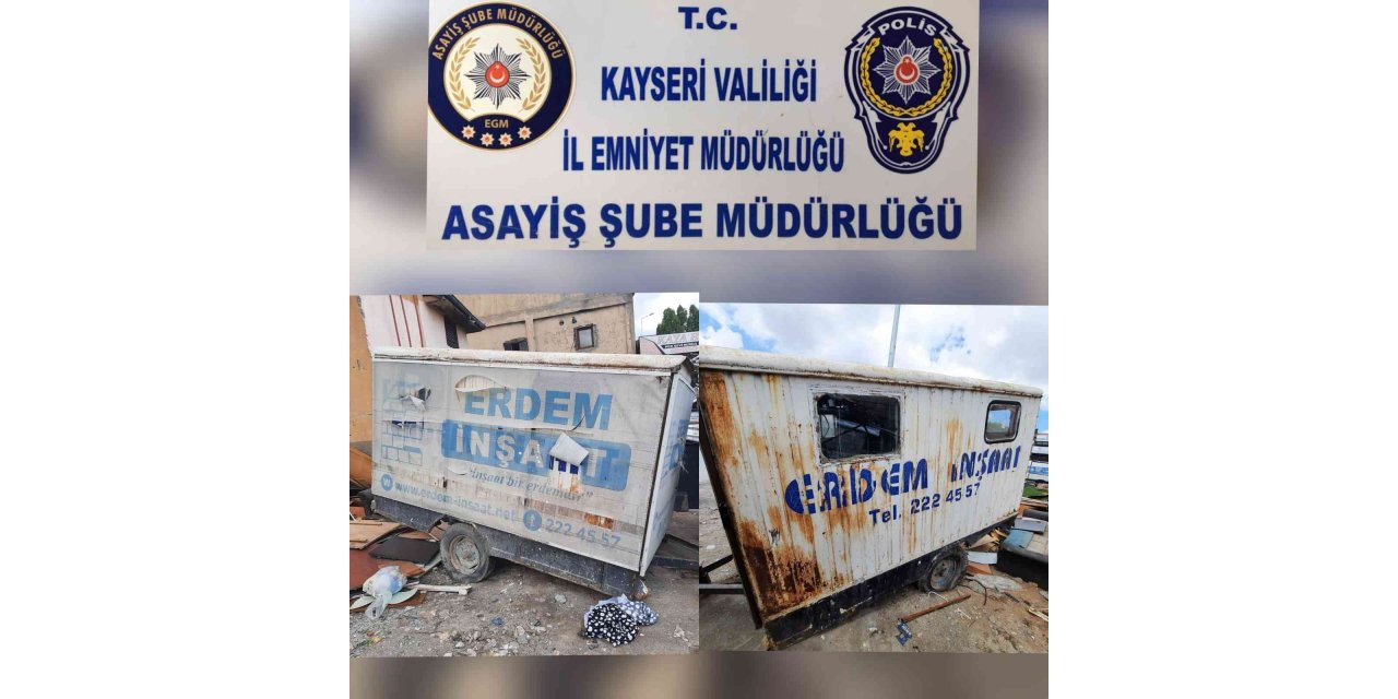 İnşaattaki konteyneri çaldılar