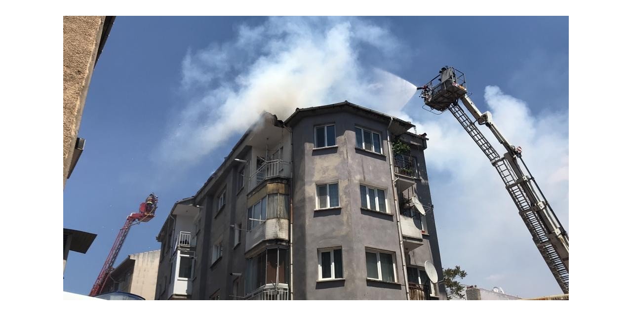 Eskişehir’de bir apartmanda korkutan yangın
