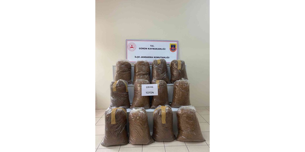 120 Kilo kaçak tütün ele geçirildi