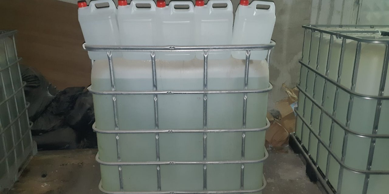 Başkentte sahta alkol üreticilerine darbe: 34 bin litre alkol ele geçirildi