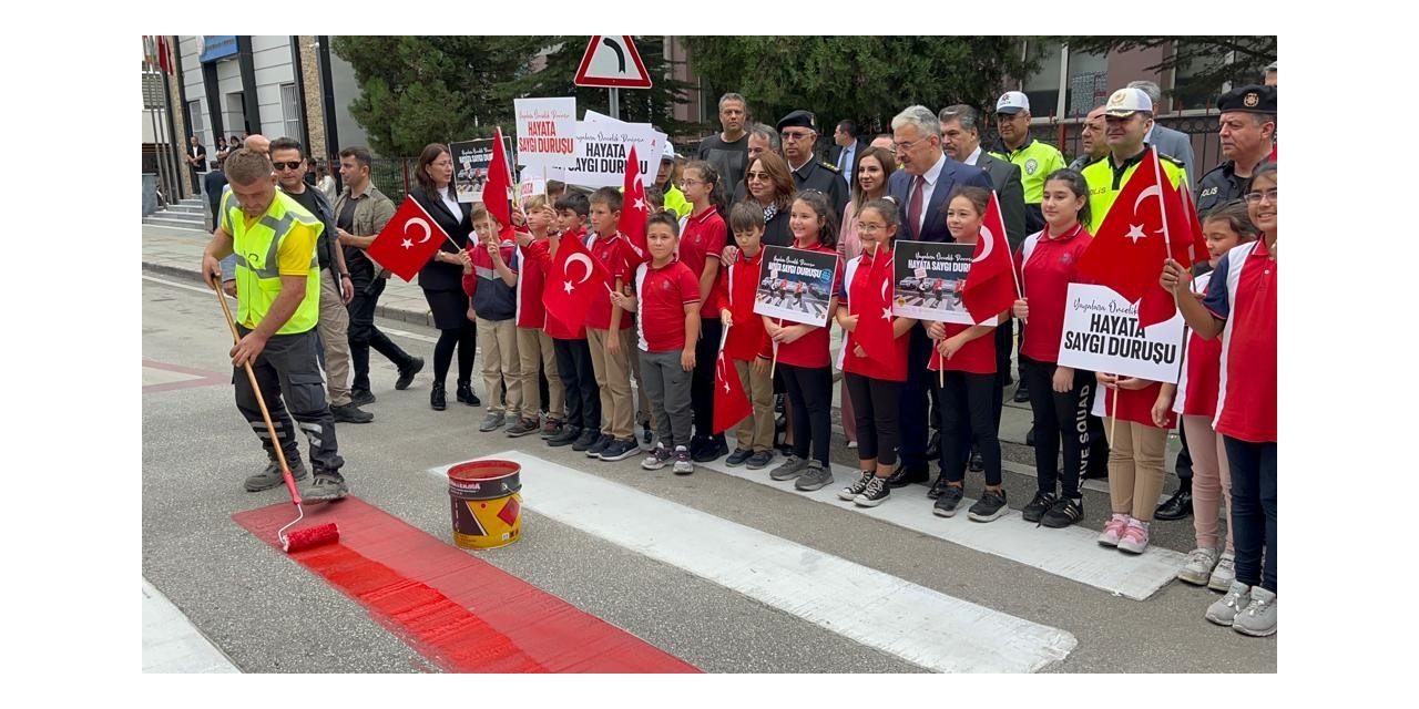 Trafikte yaya önceliğine dikkat çekmek amacıyla etkinlik düzenlendi