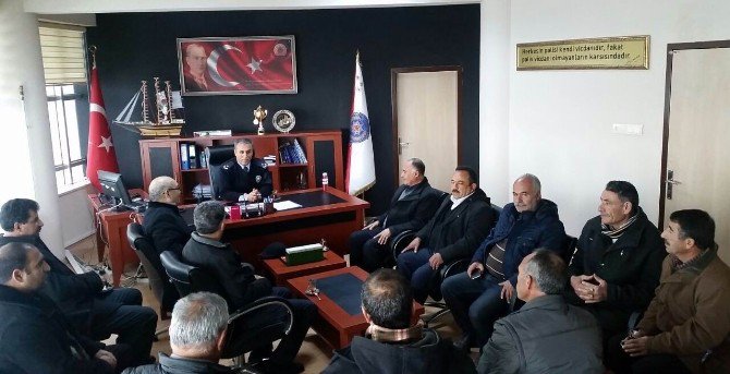 Kulu’da muhtarlardan ilçe emniyet müdürlüğüne taziye ziyareti