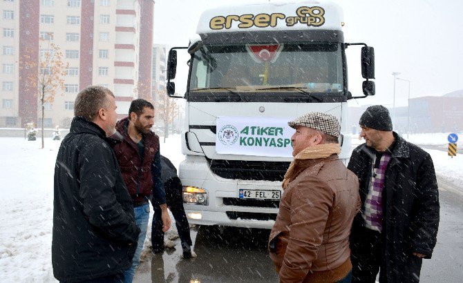 Konyaspor’dan Halepli bebeklere 2 Tır yardım