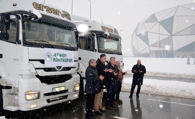 Konyaspor’dan Halepli bebeklere 2 Tır yardım