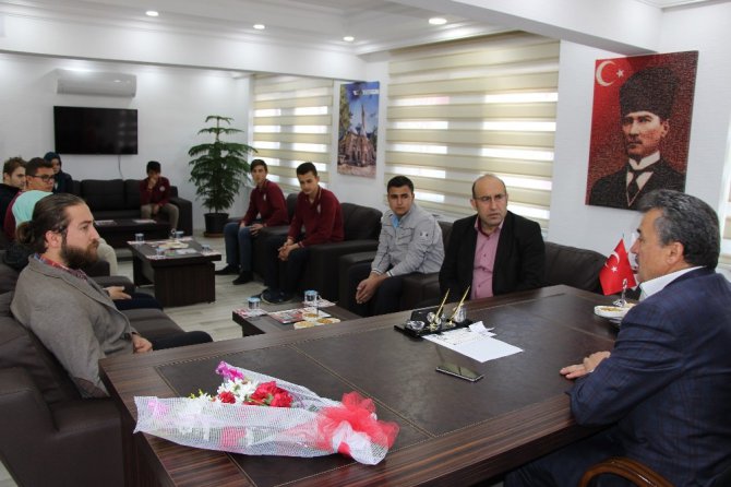 Suğla Tarım Meslek Lisesi öğrencilerinden Başkan Tutal’a teşekkür