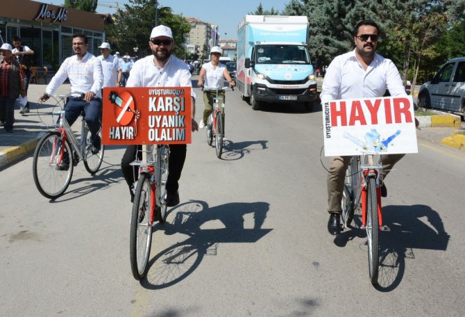 Uyuşturucuyla mücadele için pedal çevirdiler