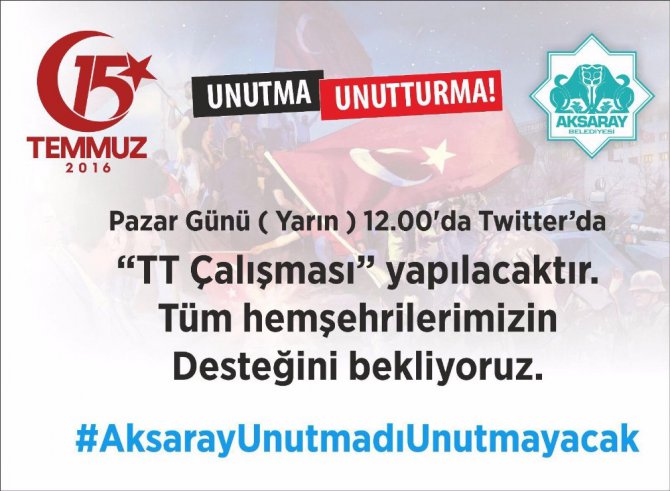 Aksaray Belediyesi 15 Temmuz tweeti ile Türkiye gündeminde