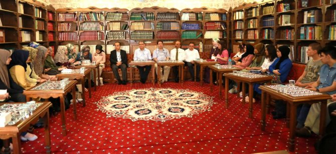 Eski Bakan Güçlü, Milletvekili Aydoğdu ve Başkan Yazgı okuma grubu öğrencileriyle buluştu