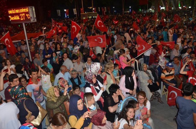 Ereğli’de binler 15 Temmuz nöbetinde