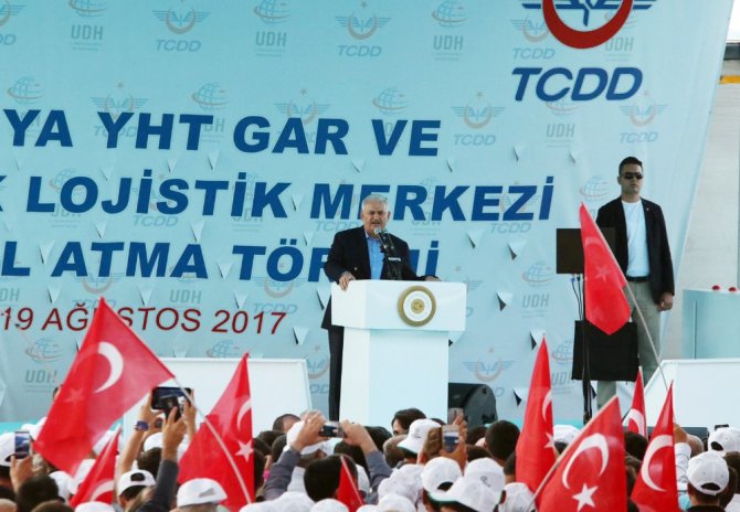 Başbakan Yıldırım, Konya YHT Garı ile Kayacık Lojistik Merkezi’nin temelini attı